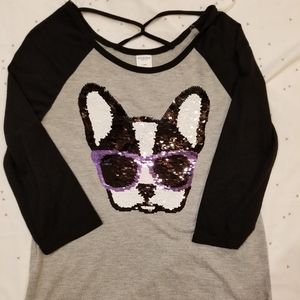 Barely worn Sparkly Frenchi Decal Shirt